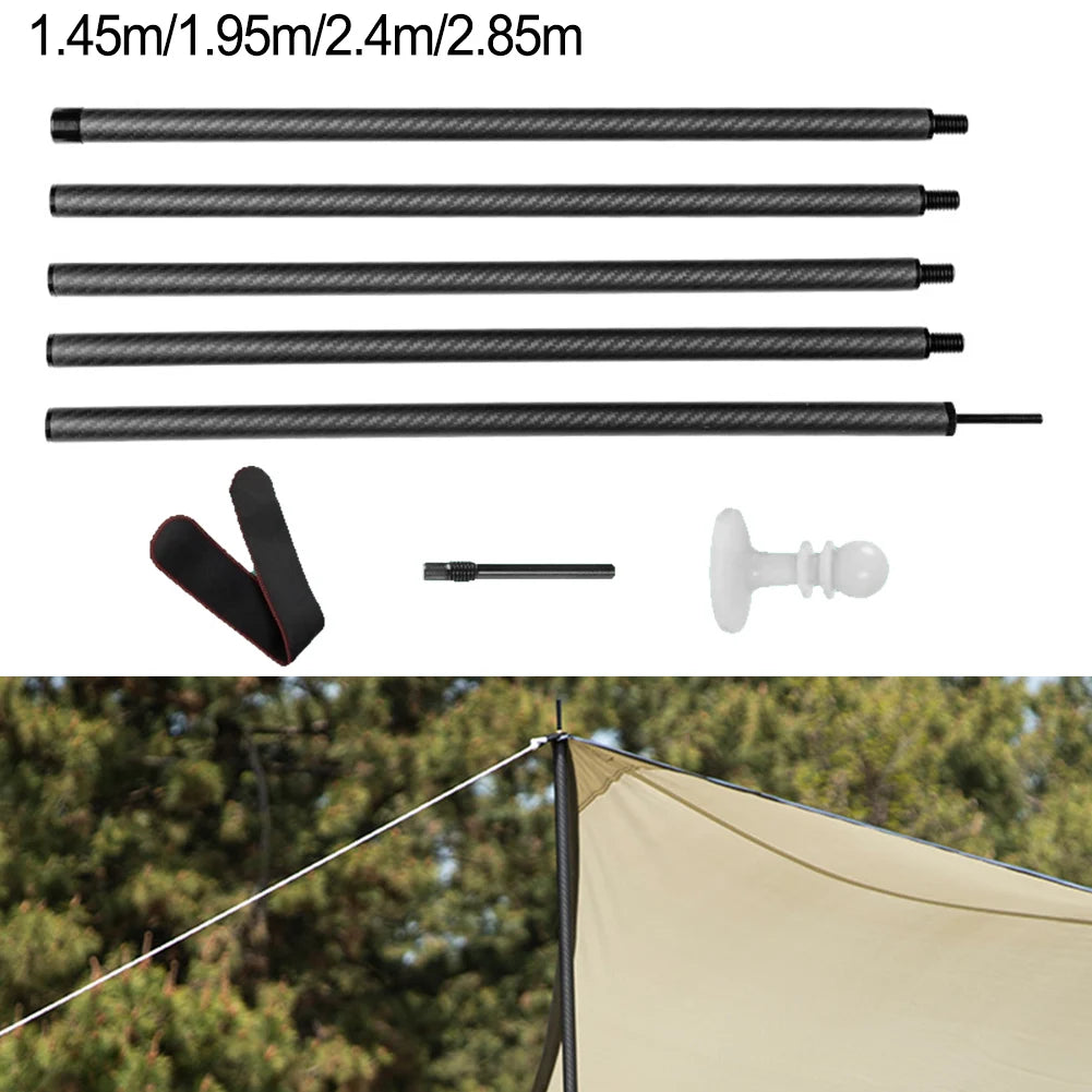 Carbon Fiber Tarp Poles - Ultralight Adjustable Camping