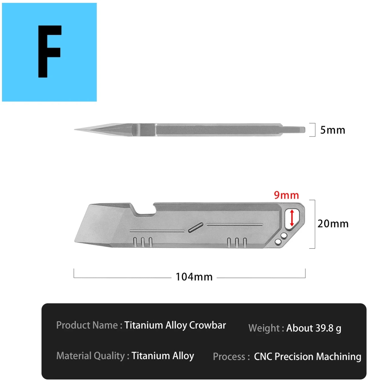 Various Styles Titanium Alloy Wrench Crowbar Pry Bar Bottle Opener EDC Multifunctional Screwdriver Outdoor Portable Pocket Tools