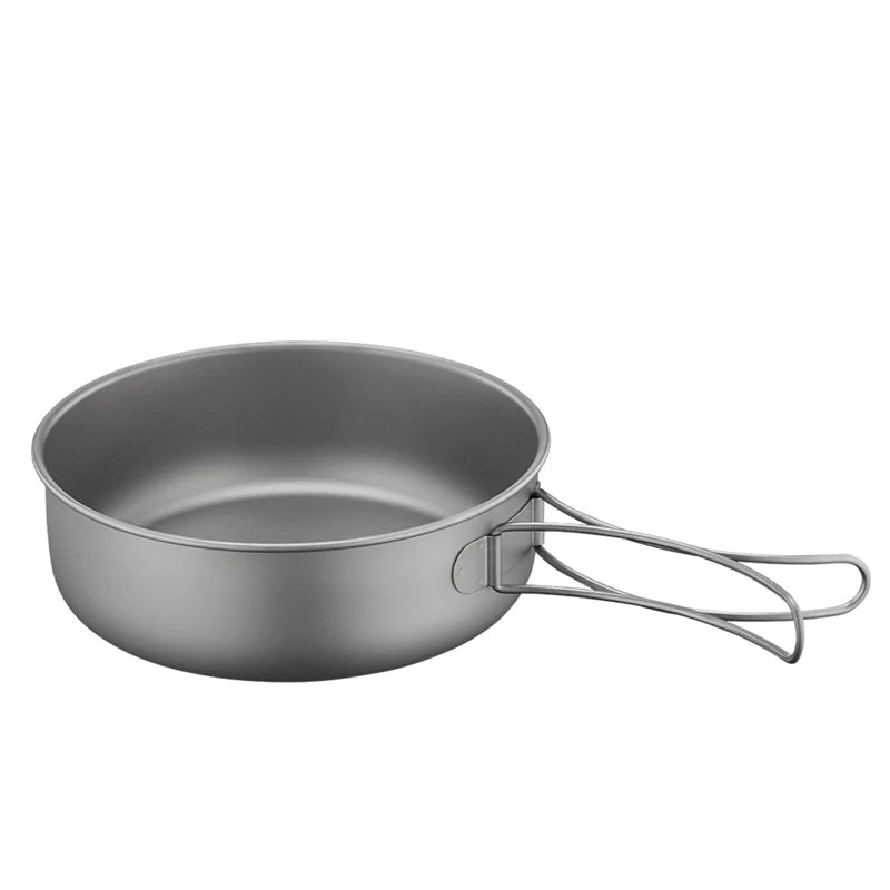 Titanium Camping Cookware Set - Lightweight Pot & Pan
