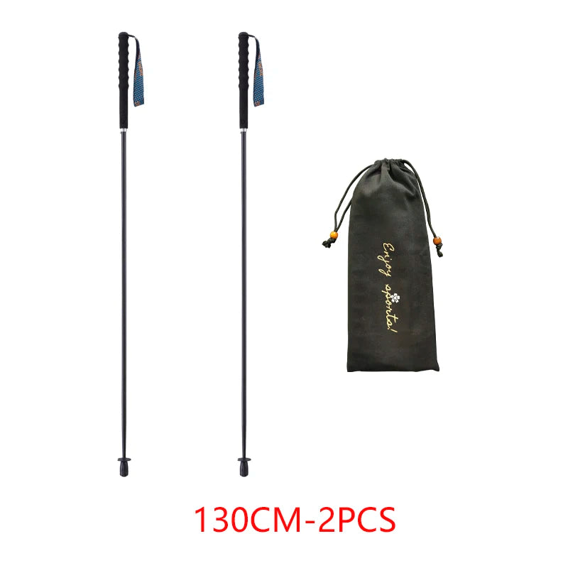 Ultralight Carbon Fiber Trekking Poles | 110g Folding Hiking Sticks