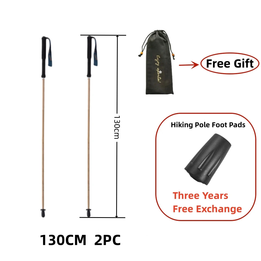 Ultralight Carbon Fiber Trekking Poles | 110g Folding Hiking Sticks