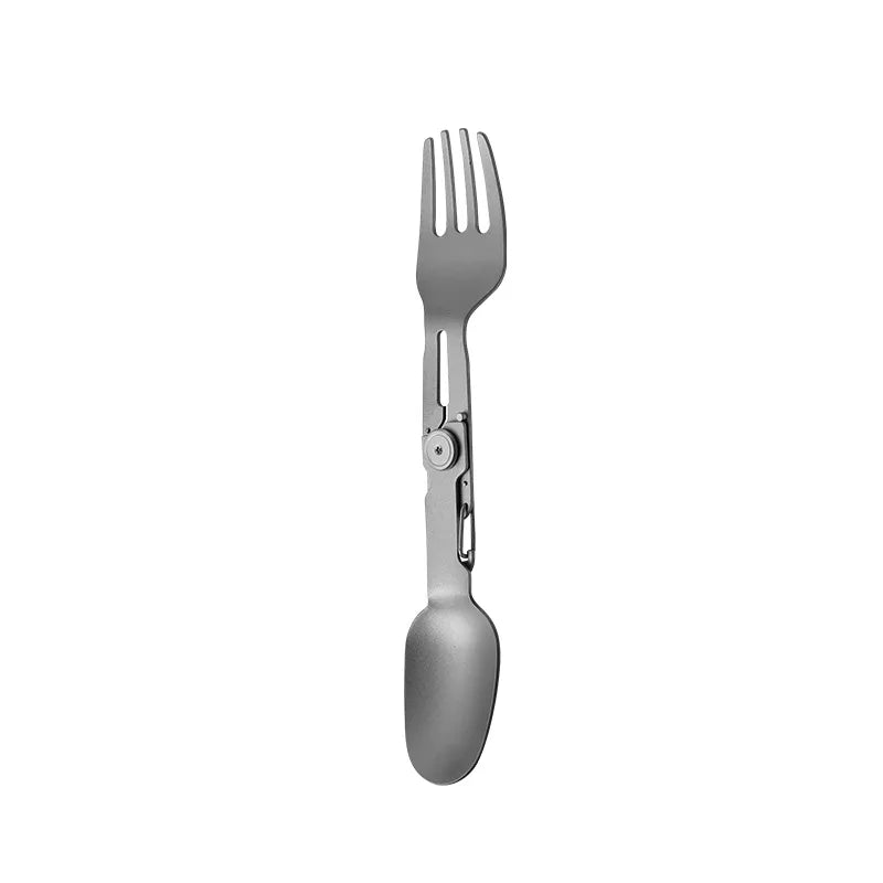 Titanium Folding Spoon Fork Combo - The Ultimate Ultralight Camping Utensil