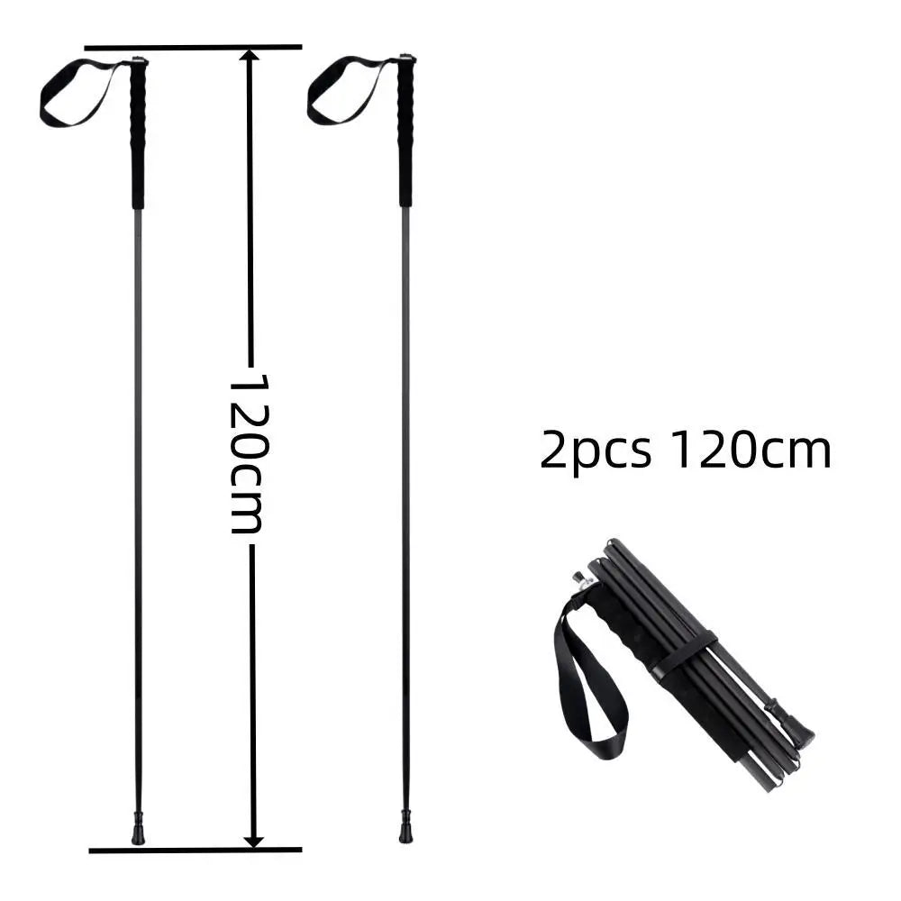 Ultralight Carbon Fiber Trekking Poles | 110g Folding Hiking Sticks