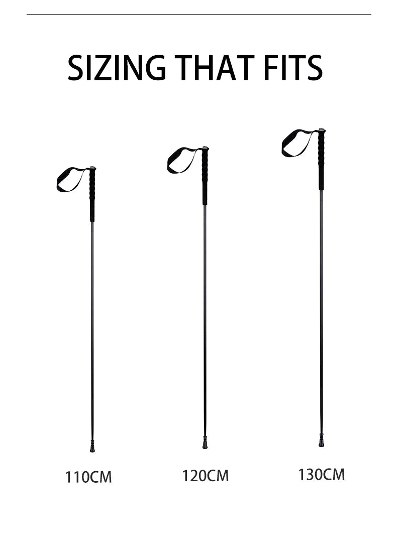 Ultralight Carbon Fiber Trekking Poles | 110g Folding Hiking Sticks