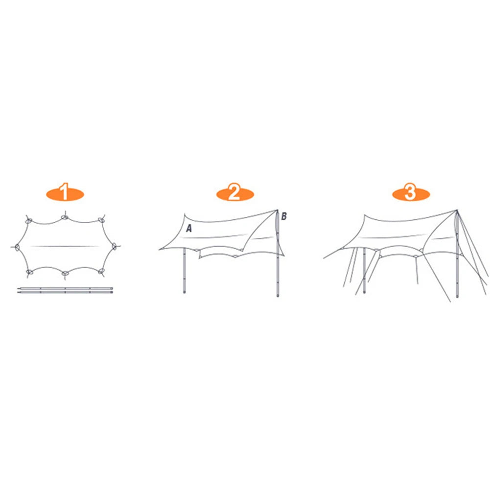 Carbon Fiber Tarp Poles - Ultralight Adjustable Camping