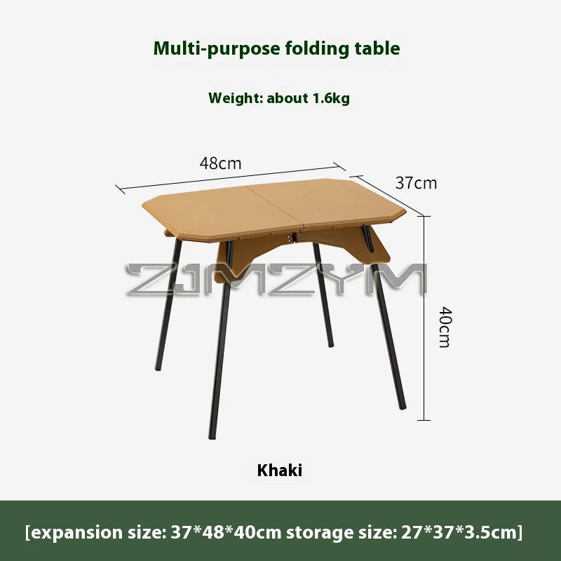 Ultralight Dual Purpose Table Outdoor Camping Portable Table Folding ABS Desktop and Aluminum Stand