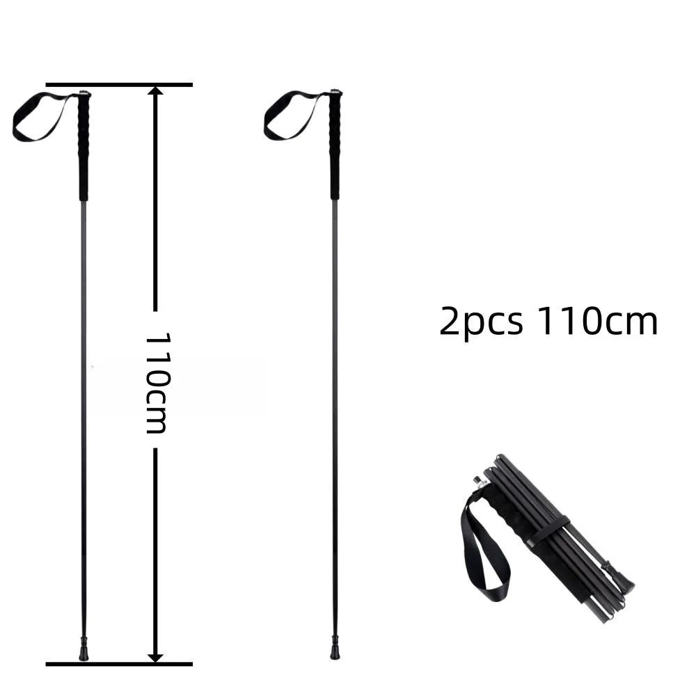 Ultralight Carbon Fiber Trekking Poles | 110g Folding Hiking Sticks