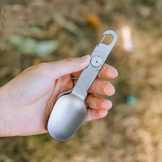 Titanium Folding Spoon Fork Combo - The Ultimate Ultralight Camping Utensil