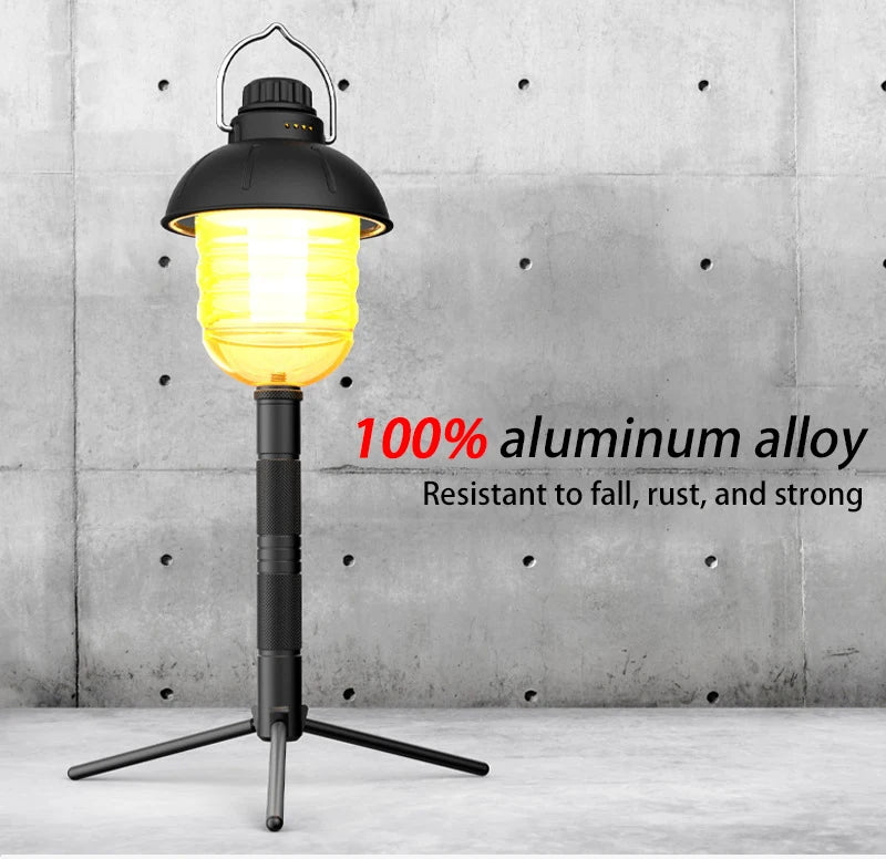 Outdoor Light Rack Tripod Ground Nail Foldable Aluminum Alloy Multifunctional Light Portable Ptz Camping Lamp Camera Antirust