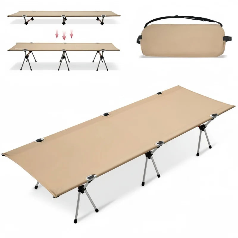 Outdoor Camping Ultralight  Field Bed Portable Aluminum Alloy Folding Bed For Adults & Kids Camping Travel RV Hiking Backpack