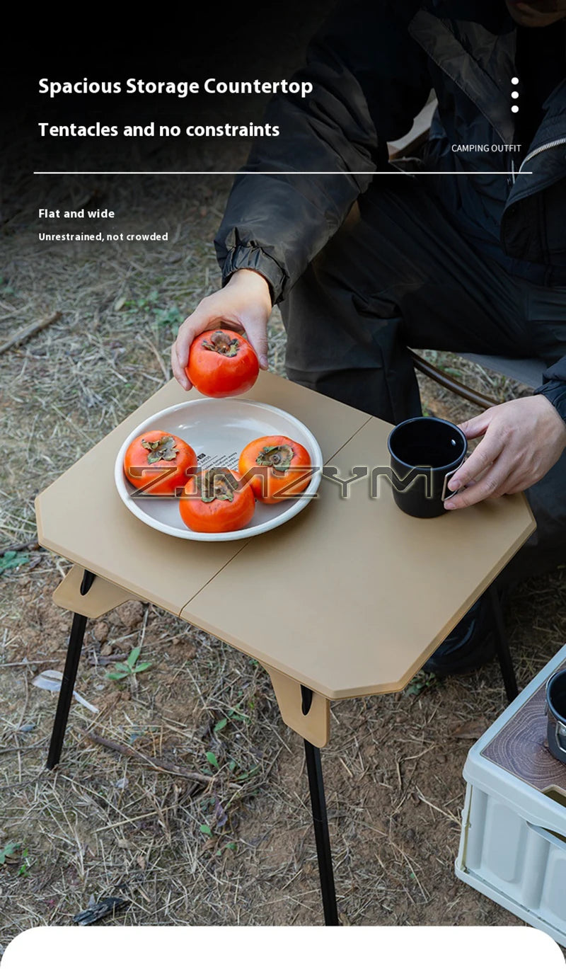 Ultralight Dual Purpose Table Outdoor Camping Portable Table Folding ABS Desktop and Aluminum Stand