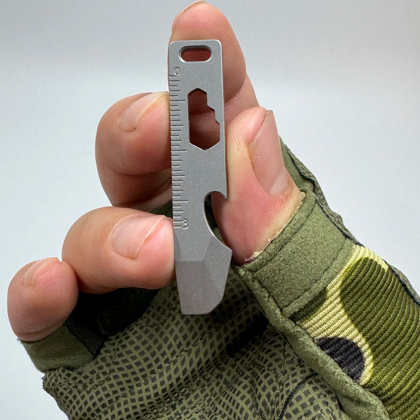 TC4 Titanium Multi-Tool Keychain 11g - EDC Crowbar Bottle Opener Hex Wrench for Camping Hiking