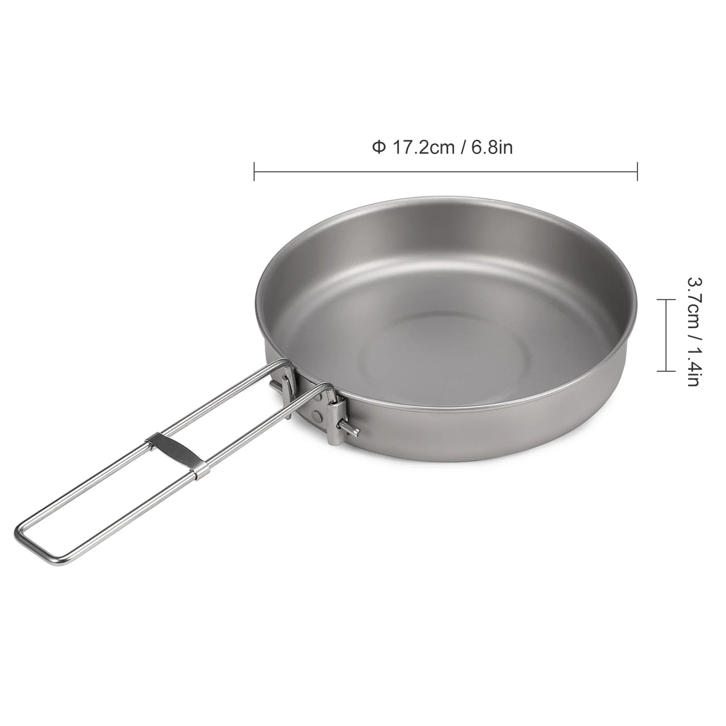 Titanium Frypan 750ML 1000ML - Ultralight Camping Pan