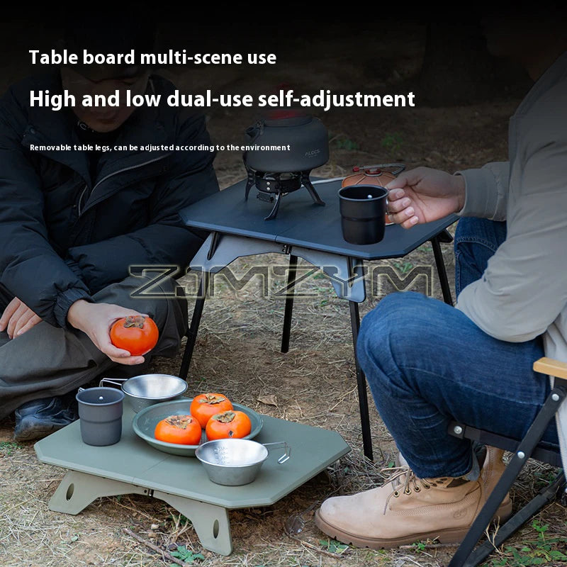 Ultralight Dual Purpose Table Outdoor Camping Portable Table Folding ABS Desktop and Aluminum Stand