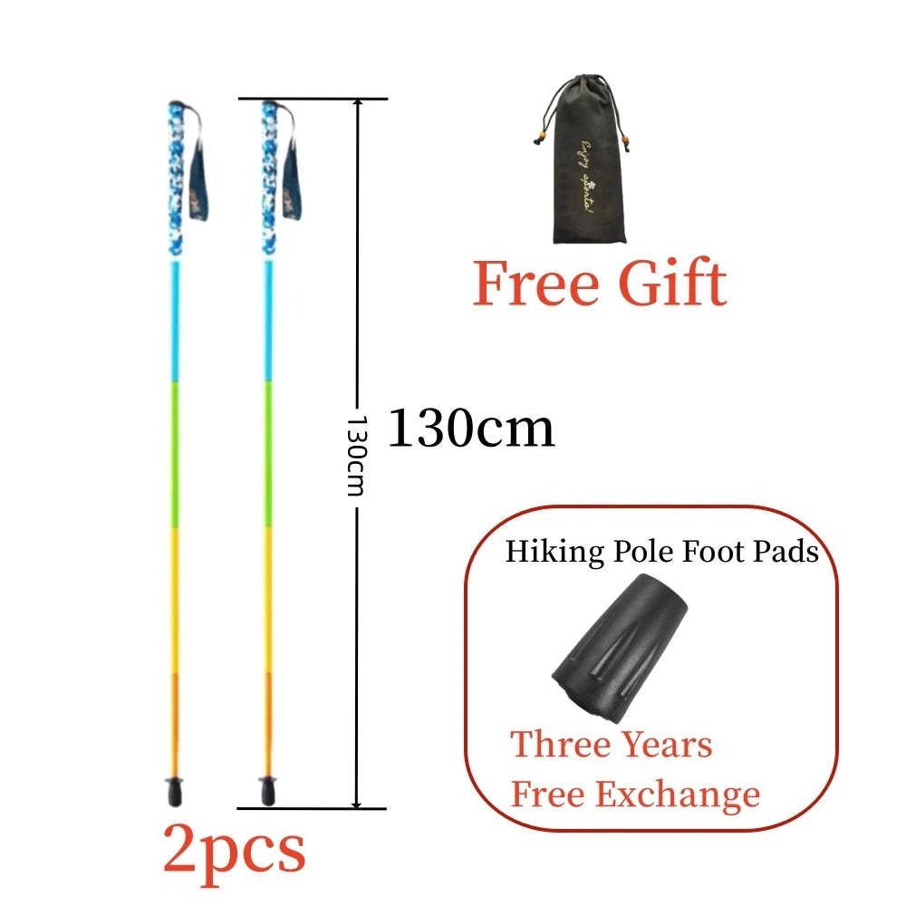 Ultralight Carbon Fiber Trekking Poles | 110g Folding Hiking Sticks