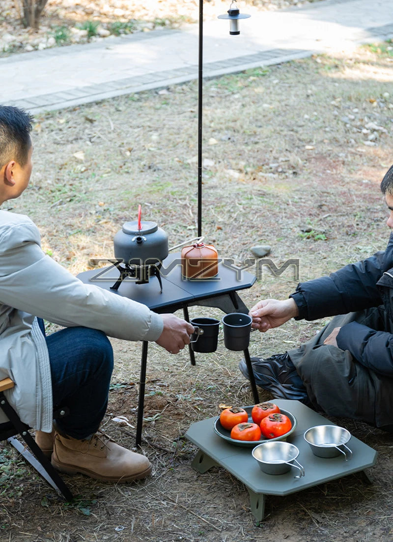Ultralight Dual Purpose Table Outdoor Camping Portable Table Folding ABS Desktop and Aluminum Stand