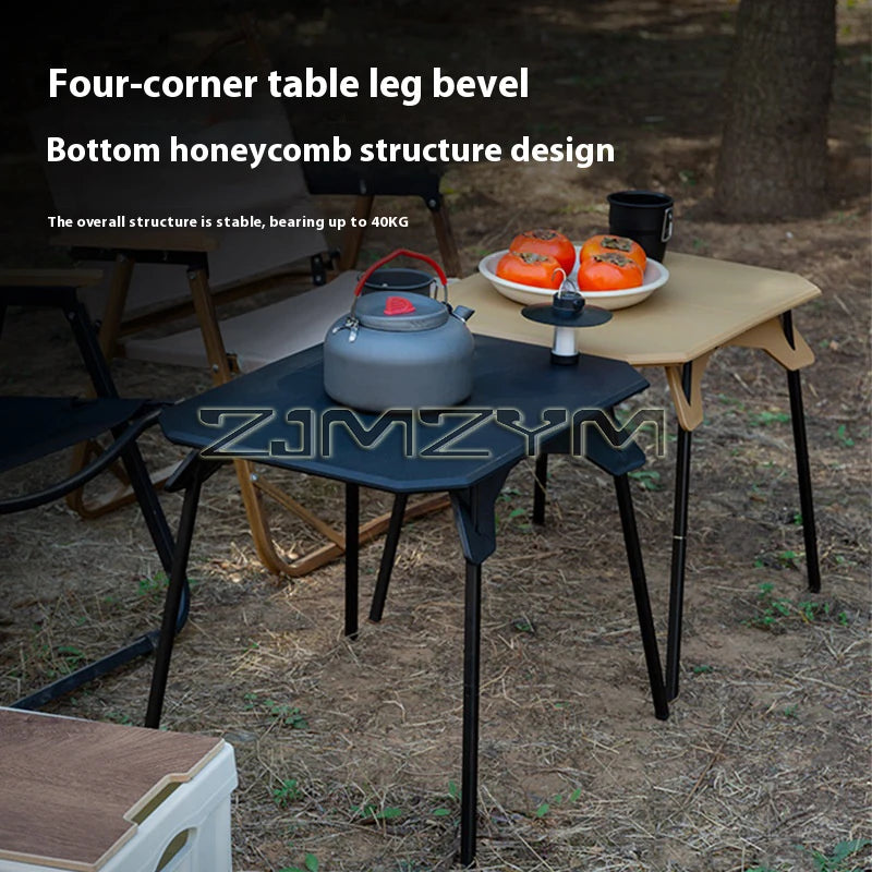 Ultralight Dual Purpose Table Outdoor Camping Portable Table Folding ABS Desktop and Aluminum Stand