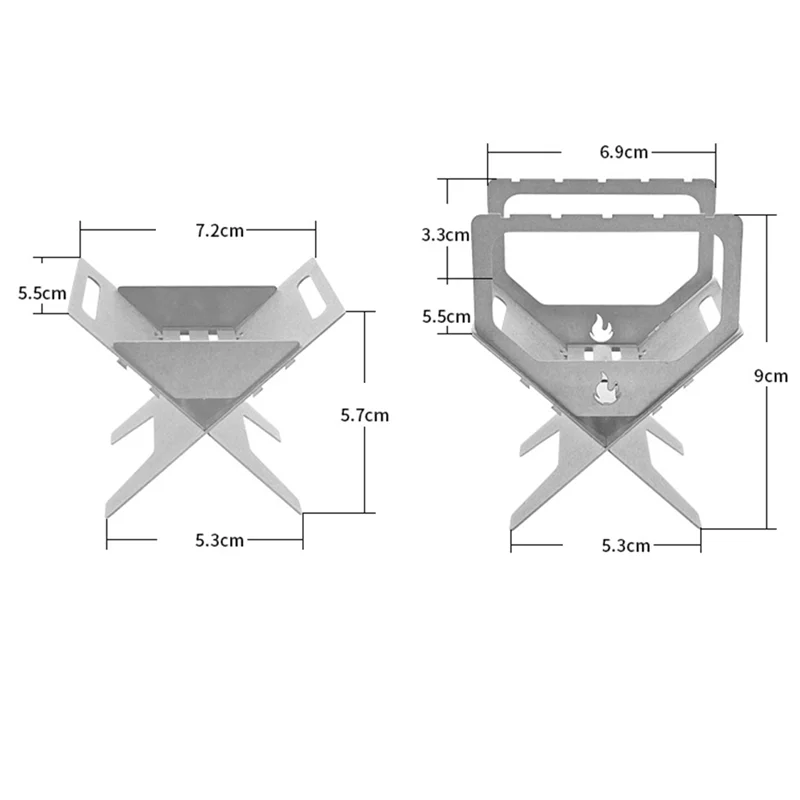 Y67A-Titanium Alloy Folding Portable Mini Alcohol Furnace Camping Incense Burner Multifunctional Aromatherapy Holder