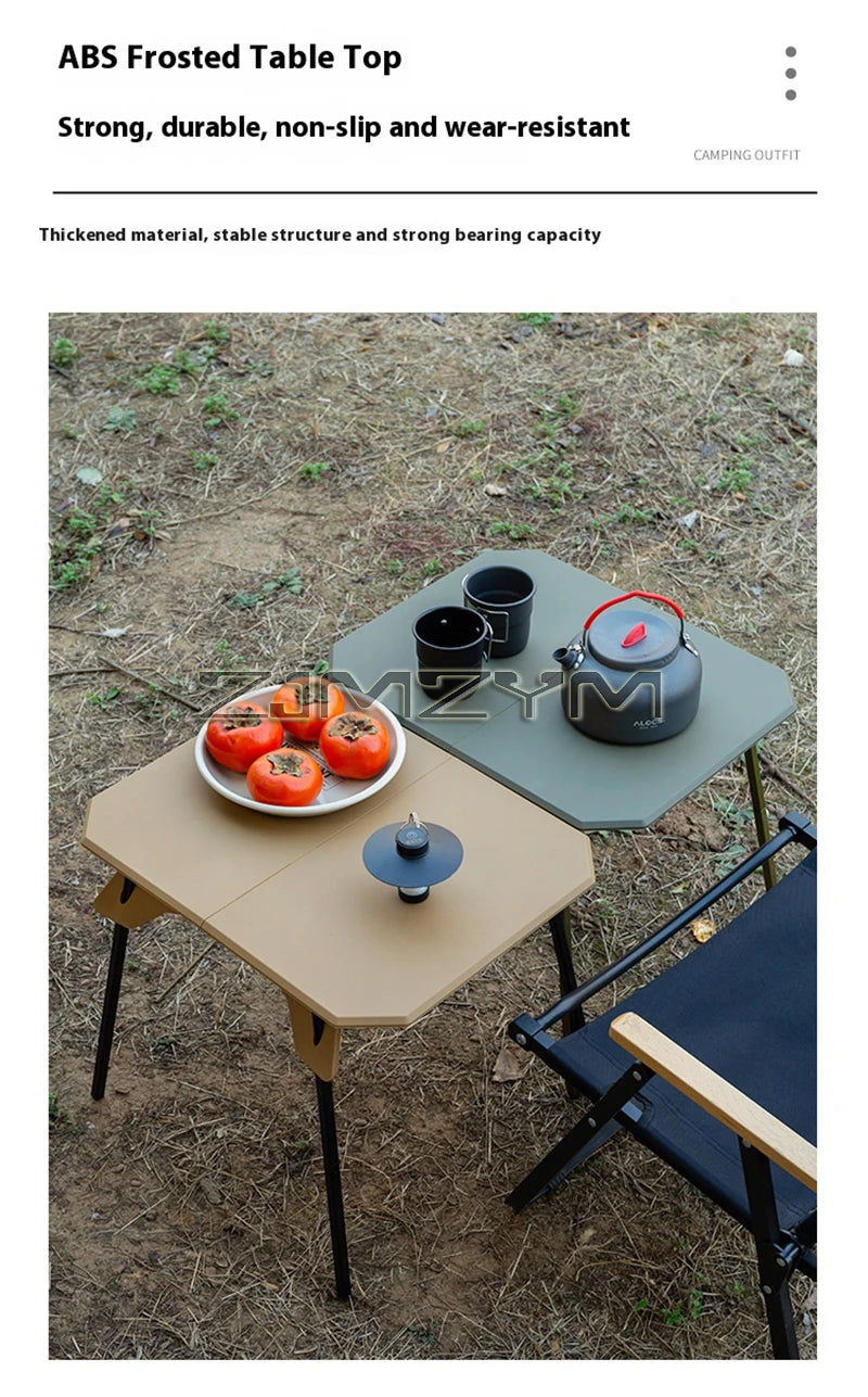 Ultralight Dual Purpose Table Outdoor Camping Portable Table Folding ABS Desktop and Aluminum Stand