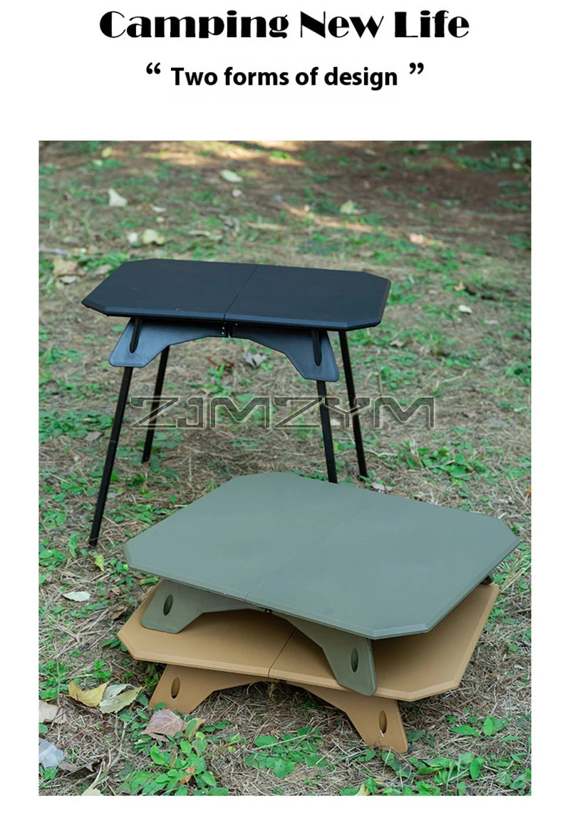 Ultralight Dual Purpose Table Outdoor Camping Portable Table Folding ABS Desktop and Aluminum Stand