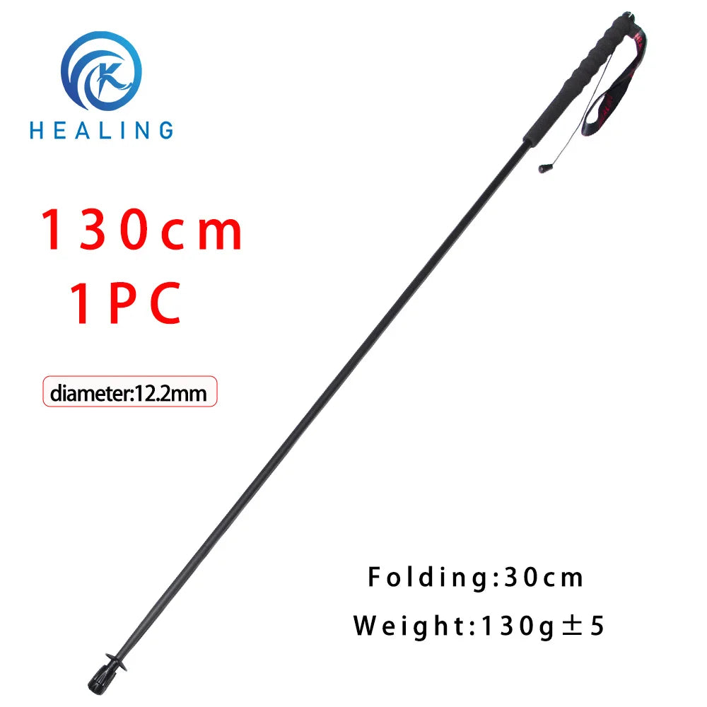 110G Ultralight Carbon Fiber Trekking Poles Folding 5-Section Hiking Sticks Walking Stick Trekking Portable Travel Climbing Cane