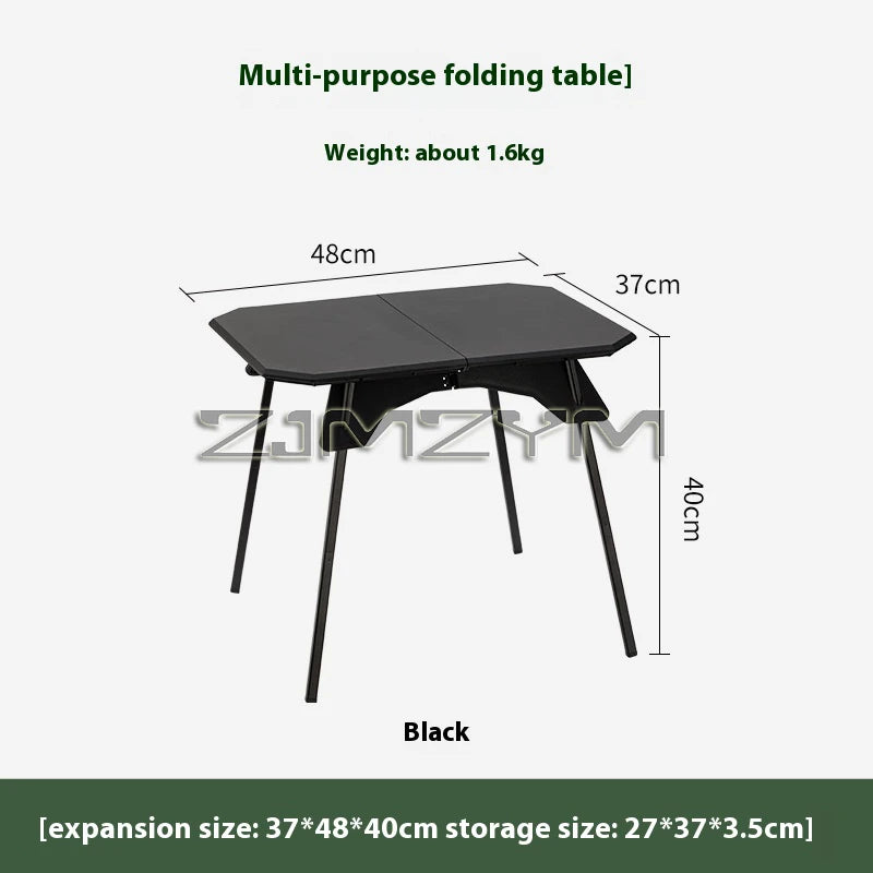 Ultralight Dual Purpose Table Outdoor Camping Portable Table Folding ABS Desktop and Aluminum Stand