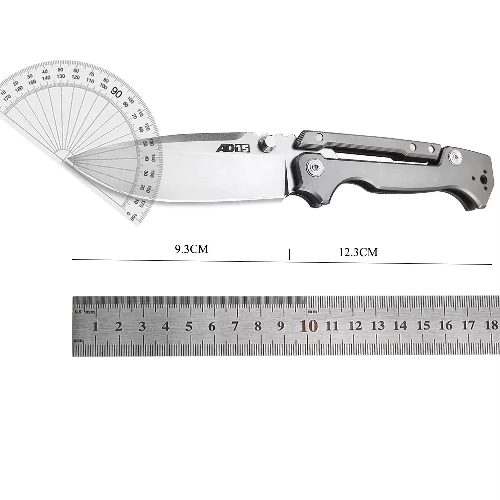 AD15 Tactical Folding Knife - TC4 Titanium Alloy Handle S35V Steel Blade for Hunting Camping EDC