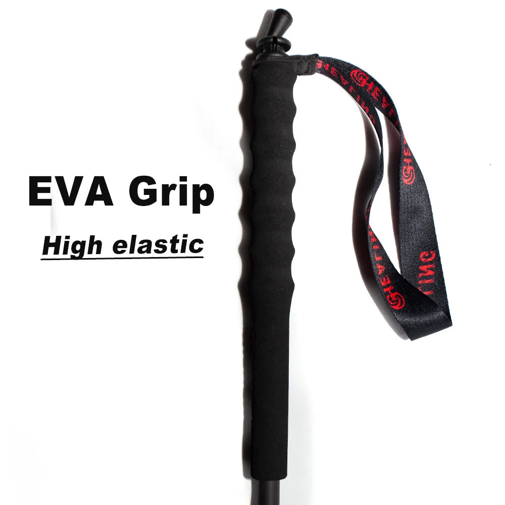 110G Ultralight Carbon Fiber Trekking Poles Folding 5-Section Hiking Sticks Walking Stick Trekking Portable Travel Climbing Cane