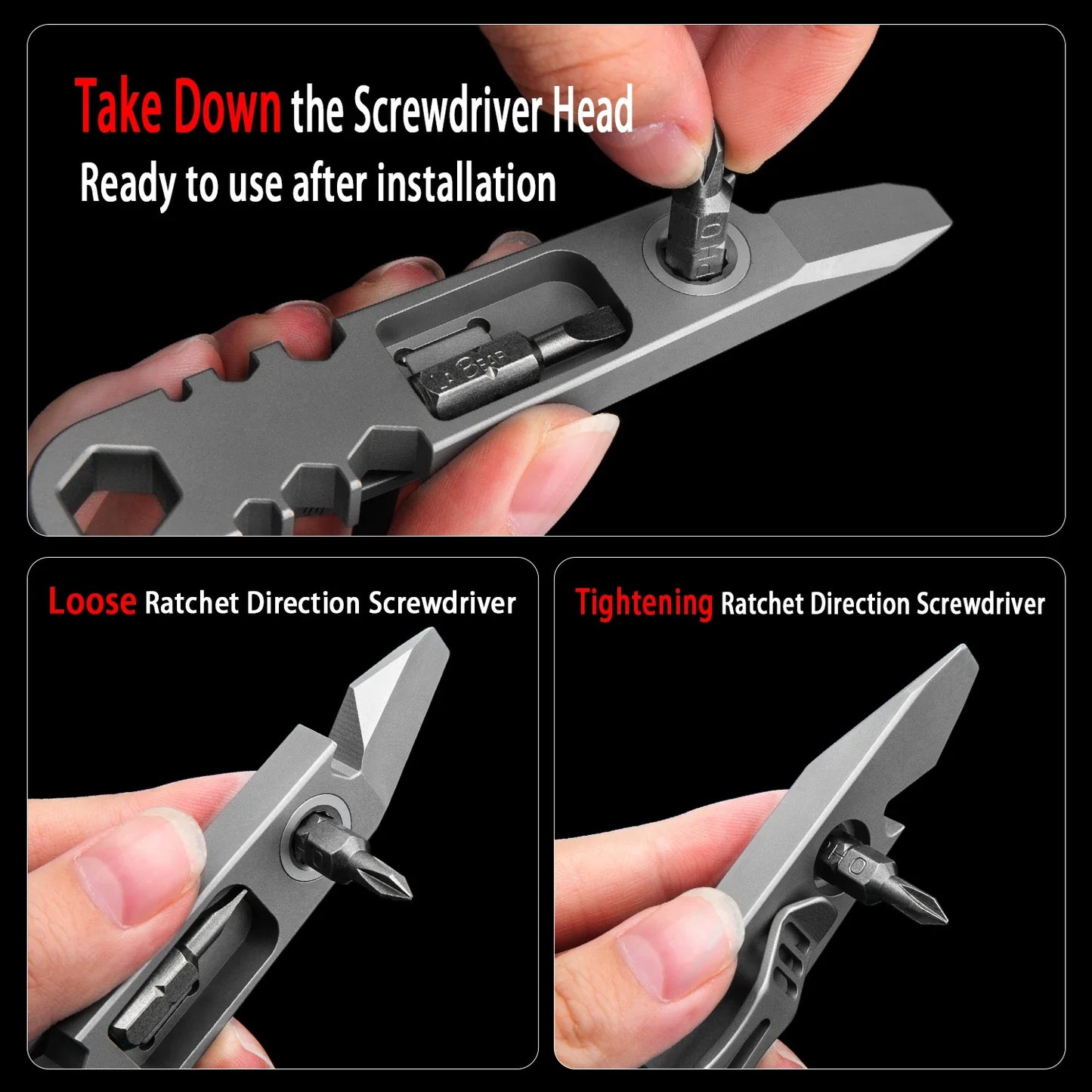 Various Styles Titanium Alloy Wrench Crowbar Pry Bar Bottle Opener EDC Multifunctional Screwdriver Outdoor Portable Pocket Tools