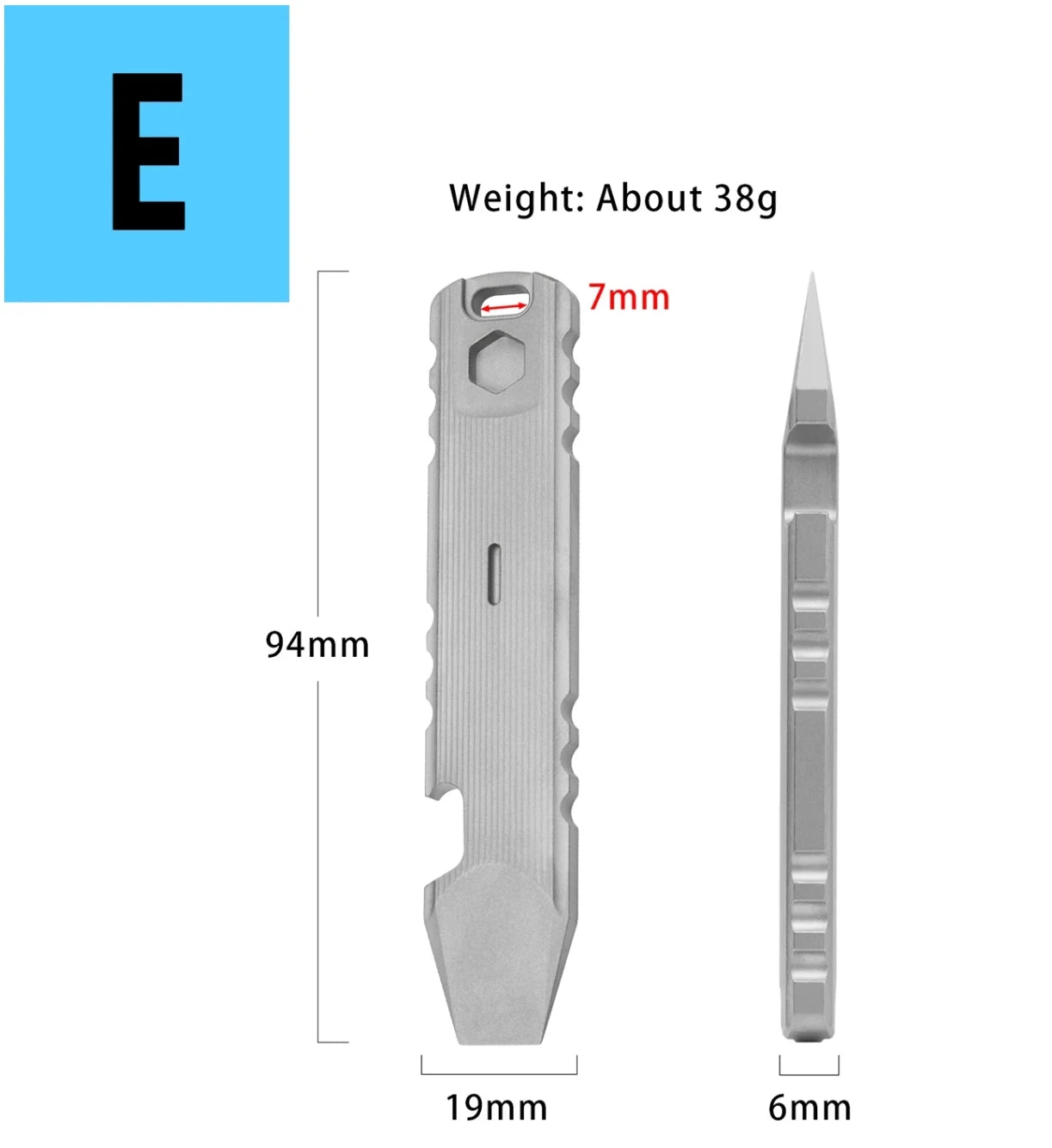 Various Styles Titanium Alloy Wrench Crowbar Pry Bar Bottle Opener EDC Multifunctional Screwdriver Outdoor Portable Pocket Tools