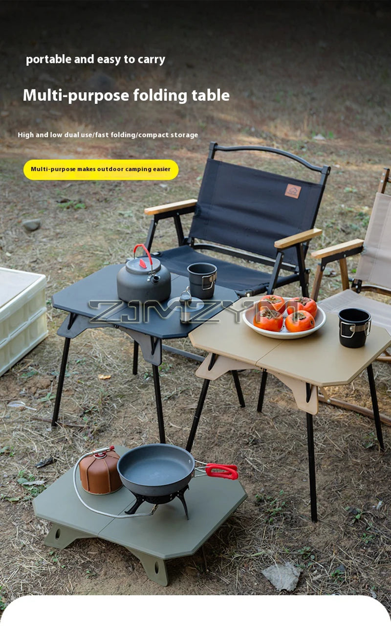 Ultralight Dual Purpose Table Outdoor Camping Portable Table Folding ABS Desktop and Aluminum Stand