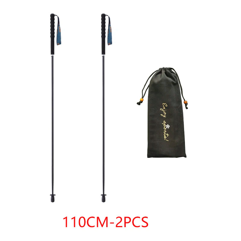 Ultralight Carbon Fiber Trekking Poles | 110g Folding Hiking Sticks