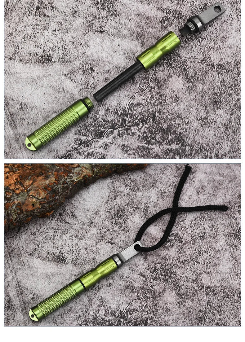 Portable Mini Magnesium Bar Multifunctional Igniter for Outdoor Camping Emergency Survival Fire Starter Convenient Equipment