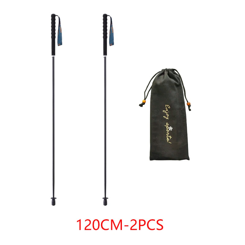 Ultralight Carbon Fiber Trekking Poles | 110g Folding Hiking Sticks