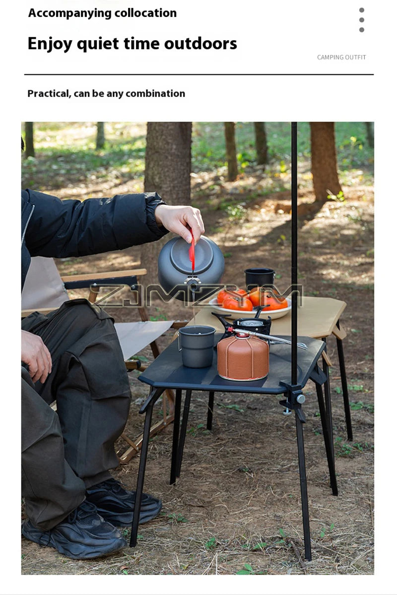 Ultralight Dual Purpose Table Outdoor Camping Portable Table Folding ABS Desktop and Aluminum Stand