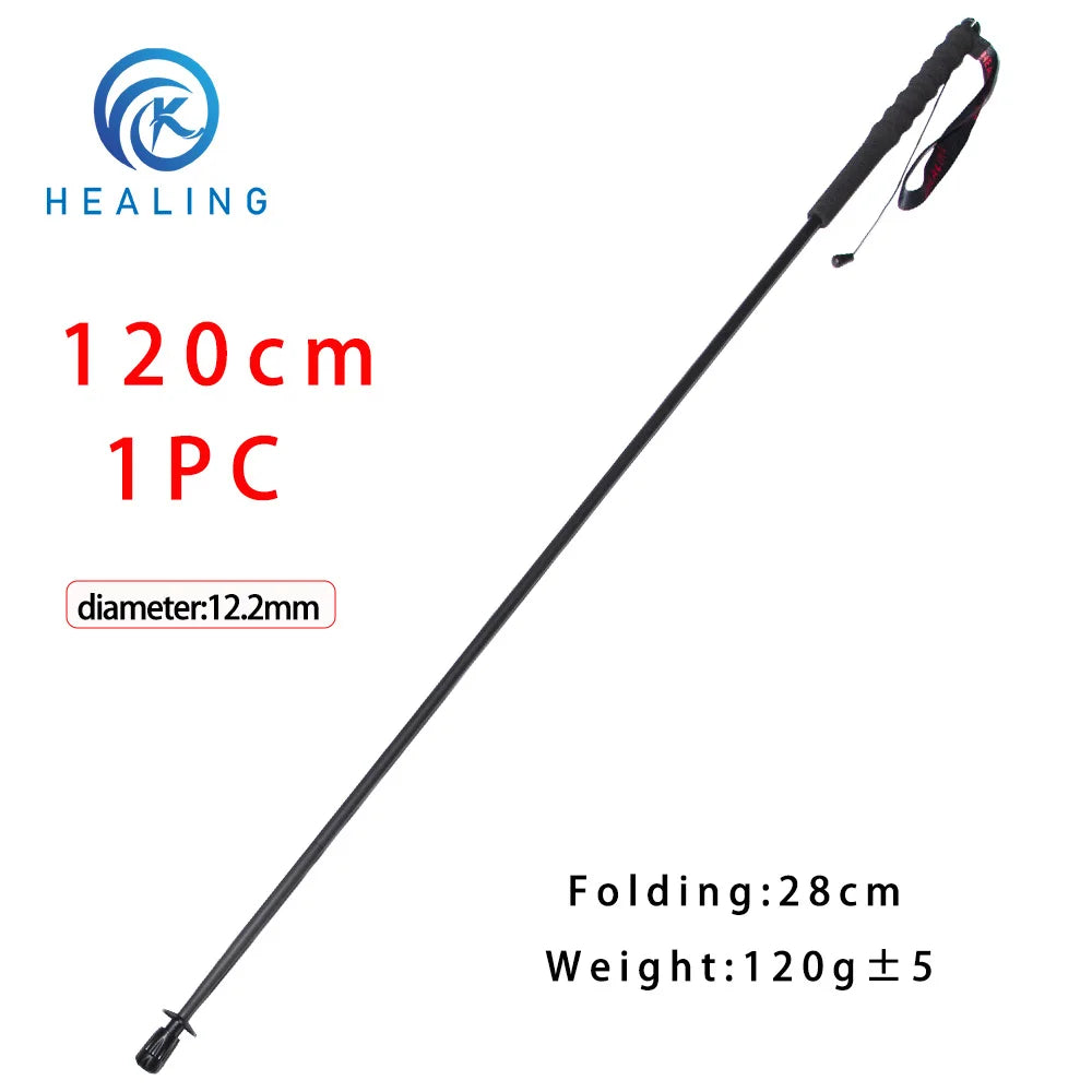 110G Ultralight Carbon Fiber Trekking Poles Folding 5-Section Hiking Sticks Walking Stick Trekking Portable Travel Climbing Cane