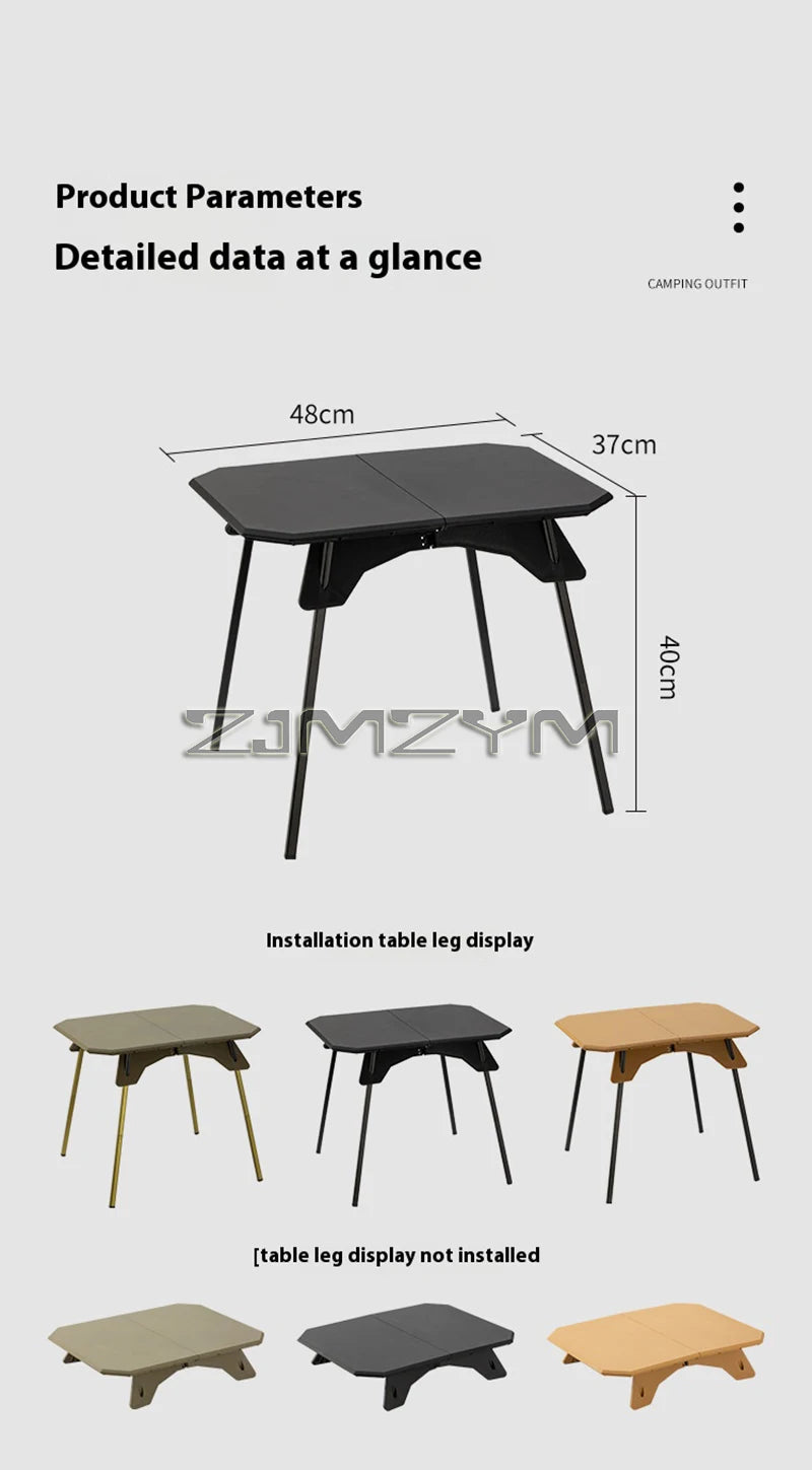 Ultralight Dual Purpose Table Outdoor Camping Portable Table Folding ABS Desktop and Aluminum Stand