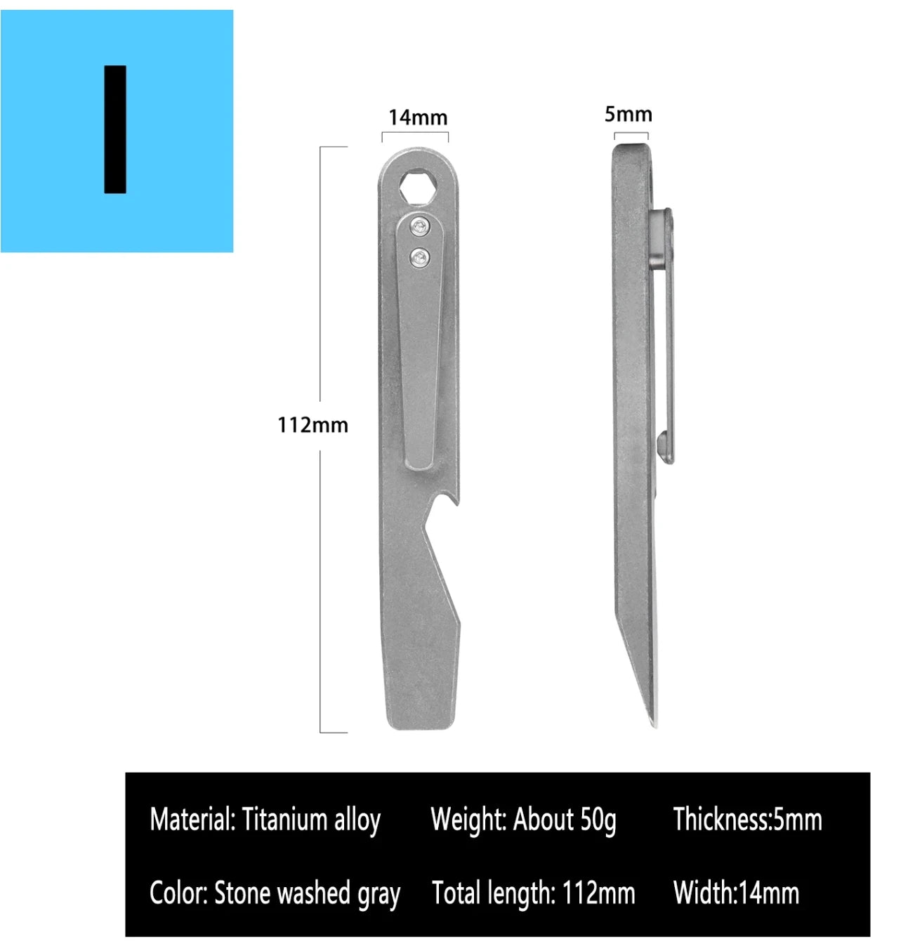 Various Styles Titanium Alloy Wrench Crowbar Pry Bar Bottle Opener EDC Multifunctional Screwdriver Outdoor Portable Pocket Tools