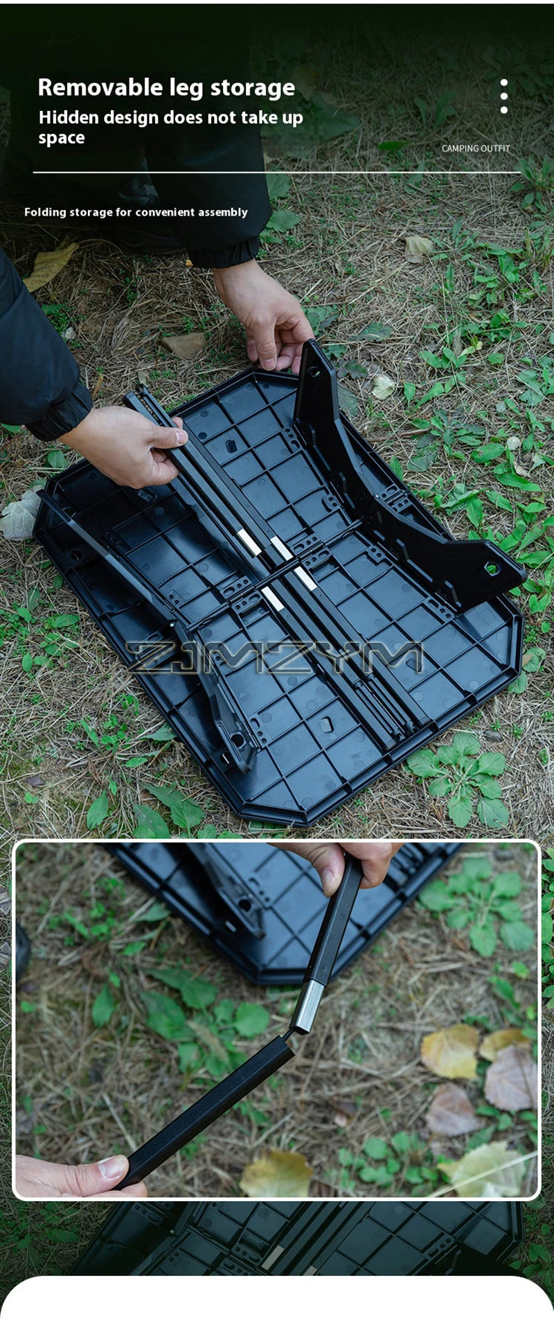 Ultralight Dual Purpose Table Outdoor Camping Portable Table Folding ABS Desktop and Aluminum Stand