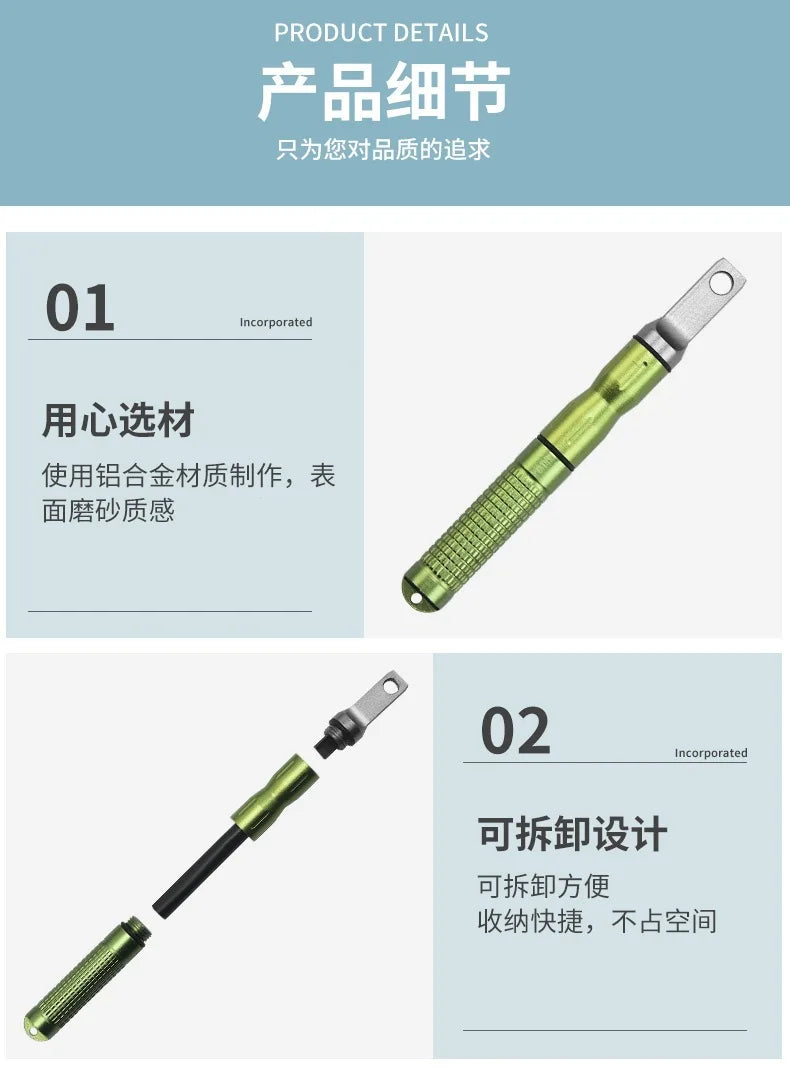 Portable Mini Magnesium Bar Multifunctional Igniter for Outdoor Camping Emergency Survival Fire Starter Convenient Equipment