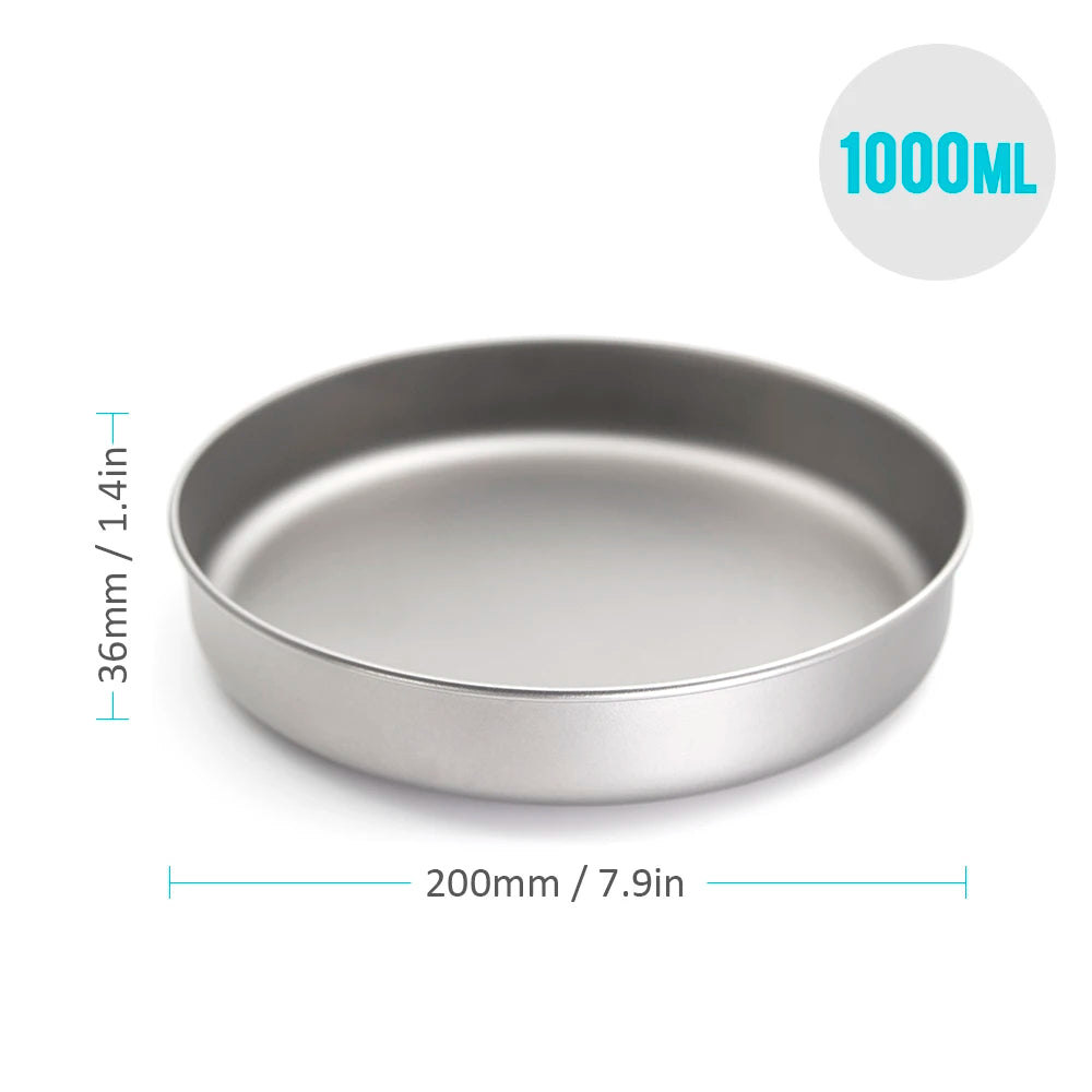 Titanium Frypan 750ML 1000ML - Ultralight Camping Pan