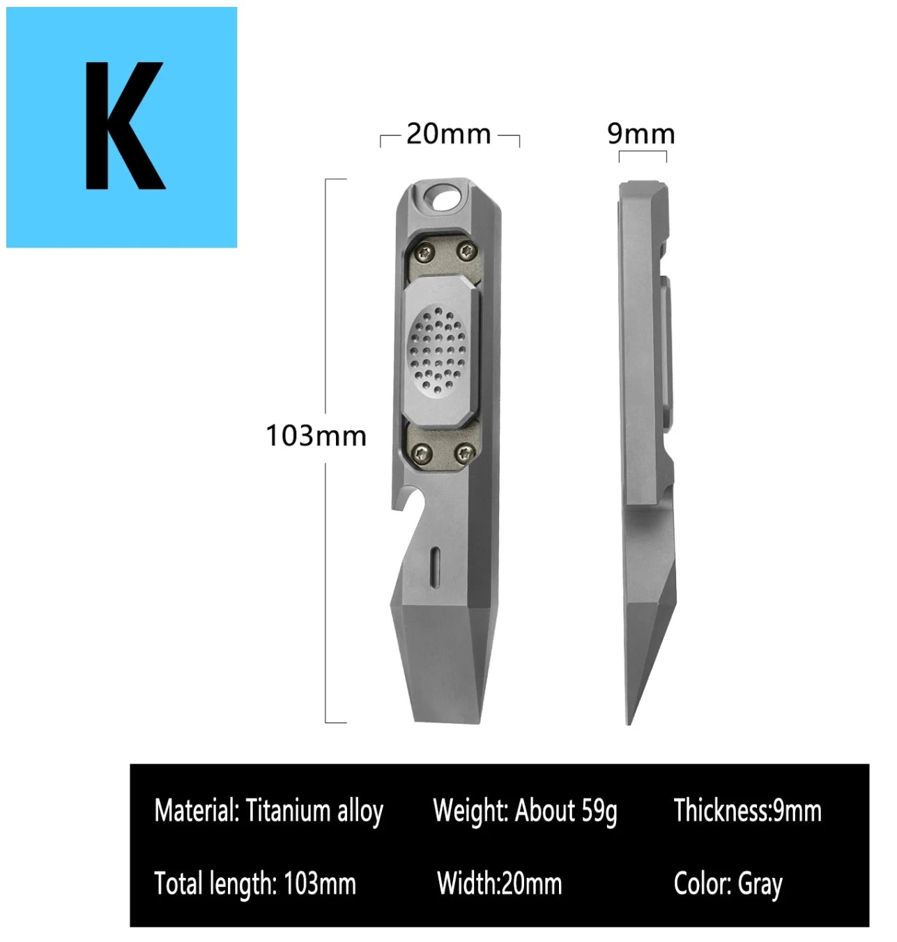Various Styles Titanium Alloy Wrench Crowbar Pry Bar Bottle Opener EDC Multifunctional Screwdriver Outdoor Portable Pocket Tools