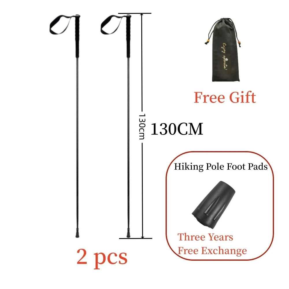 Ultralight Carbon Fiber Trekking Poles | 110g Folding Hiking Sticks