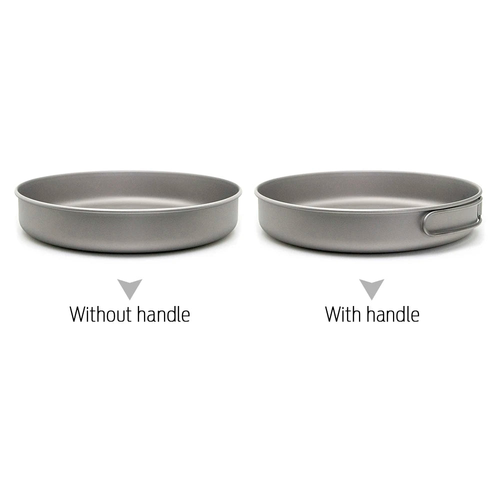 Titanium Frypan 750ML 1000ML - Ultralight Camping Pan