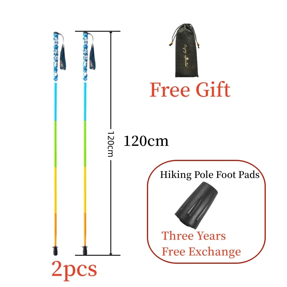 Ultralight Carbon Fiber Trekking Poles | 110g Folding Hiking Sticks