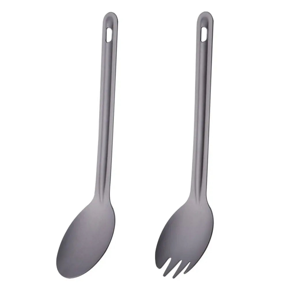 Lightweight Titanium Camping Spoon - Long Handle Outdoor Cutlery