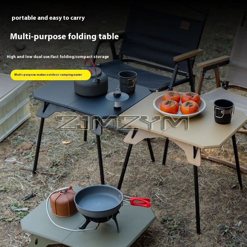 Ultralight Dual Purpose Table Outdoor Camping Portable Table Folding ABS Desktop and Aluminum Stand