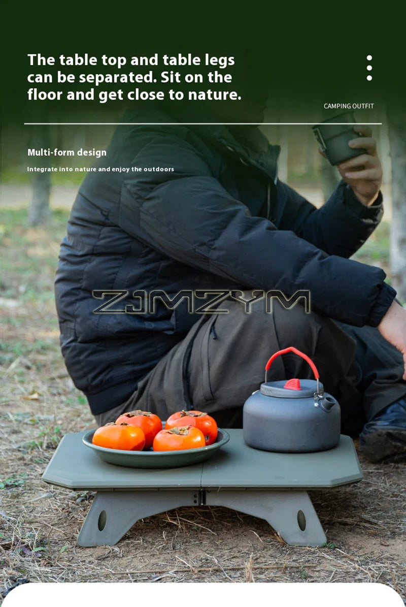 Ultralight Dual Purpose Table Outdoor Camping Portable Table Folding ABS Desktop and Aluminum Stand