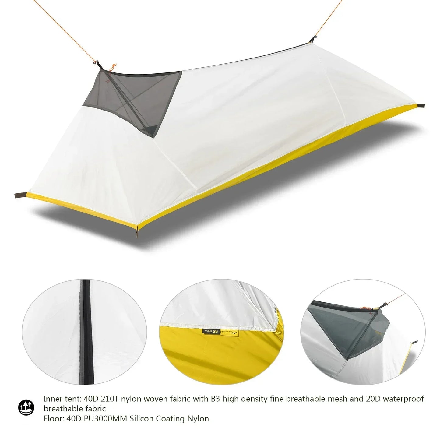 Ultralight Pyramid Tent 1 Person 4 Season - 410g Shelter