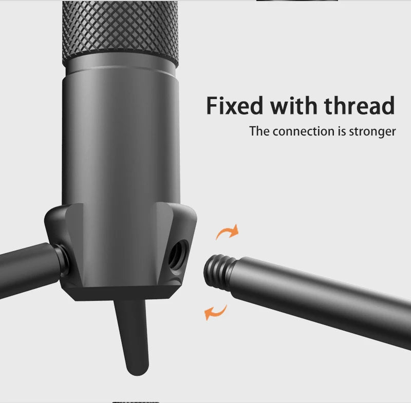 Outdoor Light Rack Tripod Ground Nail Foldable Aluminum Alloy Multifunctional Light Portable Ptz Camping Lamp Camera Antirust